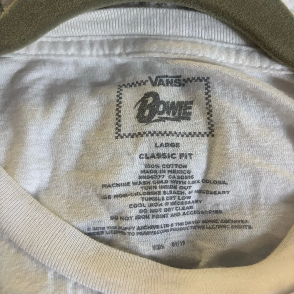 Vans X David Bowie Unisex Short Sleeve T-Shirt Size L - Picture 6 of 6